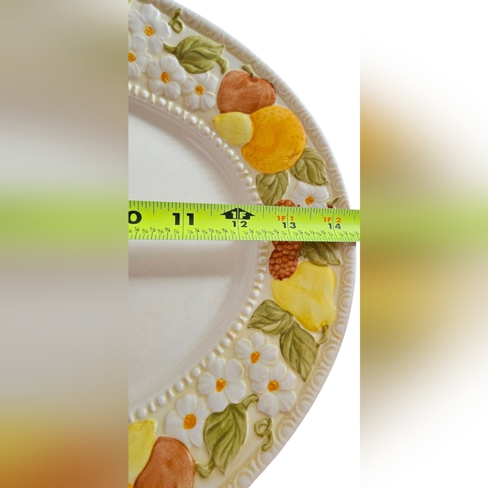 Vintage Metlox 14.5" Serving Platter Della Robbia Fruit Vernon Ware USA 1970's - Picture 4 of 6